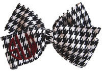 E. Olsen Designs - Personalized Hair Bows (Houndstooth Monogrammed Hair Bow) Houndstooth