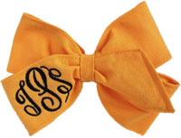 E. Olsen Designs - Personalized Hair Bows (Marigold Monogrammed Hair Bow) Marigold