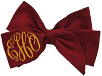 E. Olsen Designs - Personalized Hair Bows (Maroon Monogrammed Hair Bow) Maroon