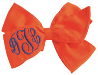 E. Olsen Designs - Personalized Hair Bows (Orange Monogrammed Hair Bow) Orange