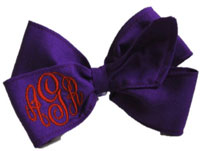 E. Olsen Designs - Personalized Hair Bows (Purple Monogrammed Hair Bow) Purple