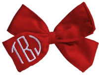 E. Olsen Designs - Personalized Hair Bows (Red Monogrammed Hair Bow) Red