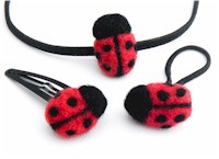 Zazzy Peacock Studios - Hair Accessories (Ladybug Red)