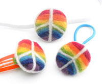 Zazzy Peacock Studios - Hair Accessories (Rainbow Peace)