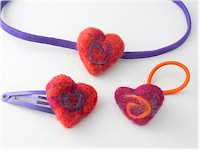 Zazzy Peacock Studios - Hair Accessories (Sherbet Hearts)