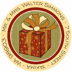Name Doodles - Holiday Round Address Labels/Stickers (Gift Box)