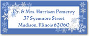 Name Doodles - Holiday Rectangle Address Labels/Stickers (Snowfall)