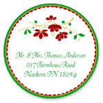 Name Doodles - Holiday Round Address Labels/Stickers (Chelsea)