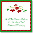 Name Doodles - Holiday Square Address Labels/Stickers (Chelsea)