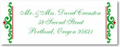 Name Doodles - Holiday Rectangle Address Labels/Stickers (Hampstead Green)
