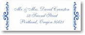 Name Doodles - Holiday Rectangle Address Labels/Stickers (Hampstead Blue)