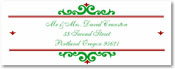 Name Doodles - Holiday Rectangle Address Labels/Stickers (Bellingham Green)