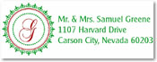 Name Doodles - Holiday Rectangle Address Labels/Stickers (Allenwood Green)