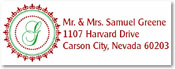 Name Doodles - Holiday Rectangle Address Labels/Stickers (Allenwood Red)