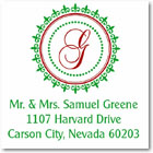Name Doodles - Holiday Square Address Labels/Stickers (Allenwood Green)