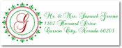 Name Doodles - Holiday Rectangle Address Labels/Stickers (Woodbury Green)