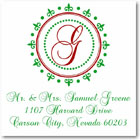 Name Doodles - Holiday Square Address Labels/Stickers (Woodbury Green)