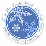 Name Doodles - Holiday Round Address Labels/Stickers (Winter Wonderland)