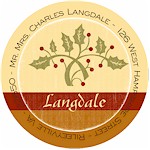 Name Doodles - Holiday Round Address Labels/Stickers (Holly)
