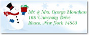 Name Doodles - Holiday Rectangle Address Labels/Stickers (Jolly Snowman)