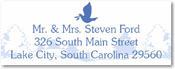 Name Doodles - Holiday Rectangle Address Labels/Stickers (Dove)