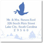 Name Doodles - Holiday Square Address Labels/Stickers (Dove)