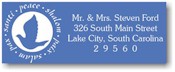 Name Doodles - Holiday Rectangle Address Labels/Stickers (Peace)