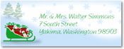 Name Doodles - Holiday Rectangle Address Labels/Stickers (Sleigh)