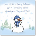 Name Doodles - Holiday Square Address Labels/Stickers (Winterscape)