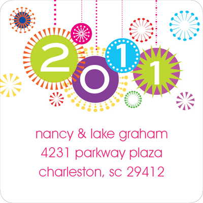 Noteworthy Collections - Holiday Address Labels (Happy New Year Bright) (SQ-426)