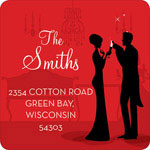 Noteworthy Collections - Holiday Address Labels (Silhouette New Years Party Berry) (SQ-284)