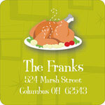 Noteworthy Collections - Holiday Address Labels (Retro Thanksgiving Dinner) (SQ-297)