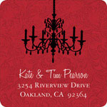 Noteworthy Collections - Holiday Address Labels (Chandelier Paprika) (SQ-3005)