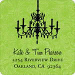 Noteworthy Collections - Holiday Address Labels (Chandelier Lime) (SQ-3006)