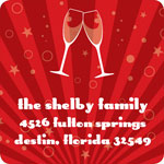Noteworthy Collections - Holiday Address Labels (New Years Toast Berry) (SQ-336)