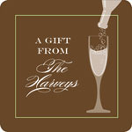 Noteworthy Collections - Holiday Address Labels (Bubbly Champagne Chocolate) (SQ-341)