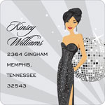 Noteworthy Collections - Holiday Address Labels (New Years Eve Girl - Asian) (SQ-357-AS)