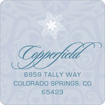 Noteworthy Collections - Holiday Address Labels (Filigree Snowflake Silver) (SQ-363-SI)