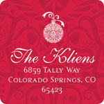 Noteworthy Collections - Holiday Address Labels (Filigree Ornament Red) (SQ-365-RD)