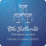 Noteworthy Collections - Holiday Address Labels (Champagne Soiree) (SQ-391)