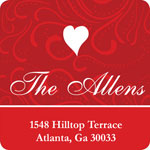 Noteworthy Collections - Holiday Address Labels (Valentine Swirls) (SQ-394)