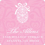 Noteworthy Collections - Holiday Address Labels (Filigree Egg Pink) (SQ-404)