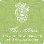 Noteworthy Collections - Holiday Address Labels (Filigree Egg Green) (SQ-405)