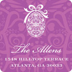 Noteworthy Collections - Holiday Address Labels (Filigree Egg Lavender) (SQ-406)