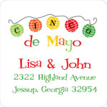 Noteworthy Collections - Holiday Address Labels (Cinco de Mayo Paper Lanterns) (SQ-418)