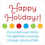 Noteworthy Collections - Holiday Address Labels (Cheerful Dots) (SQ-524)