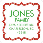 Noteworthy Collections - Holiday Address Labels (Book Plate Solo Red) (SQ-552)