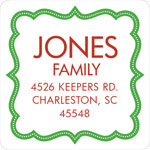 Noteworthy Collections - Holiday Address Labels (Book Plate Solo Green) (SQ-553)