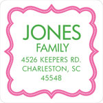 Noteworthy Collections - Holiday Address Labels (Book Plate Solo Pink) (SQ-554)