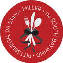 Noteworthy Collections - Holiday Address Labels (Cutlery Dinner Party Berry) (Q-1629)